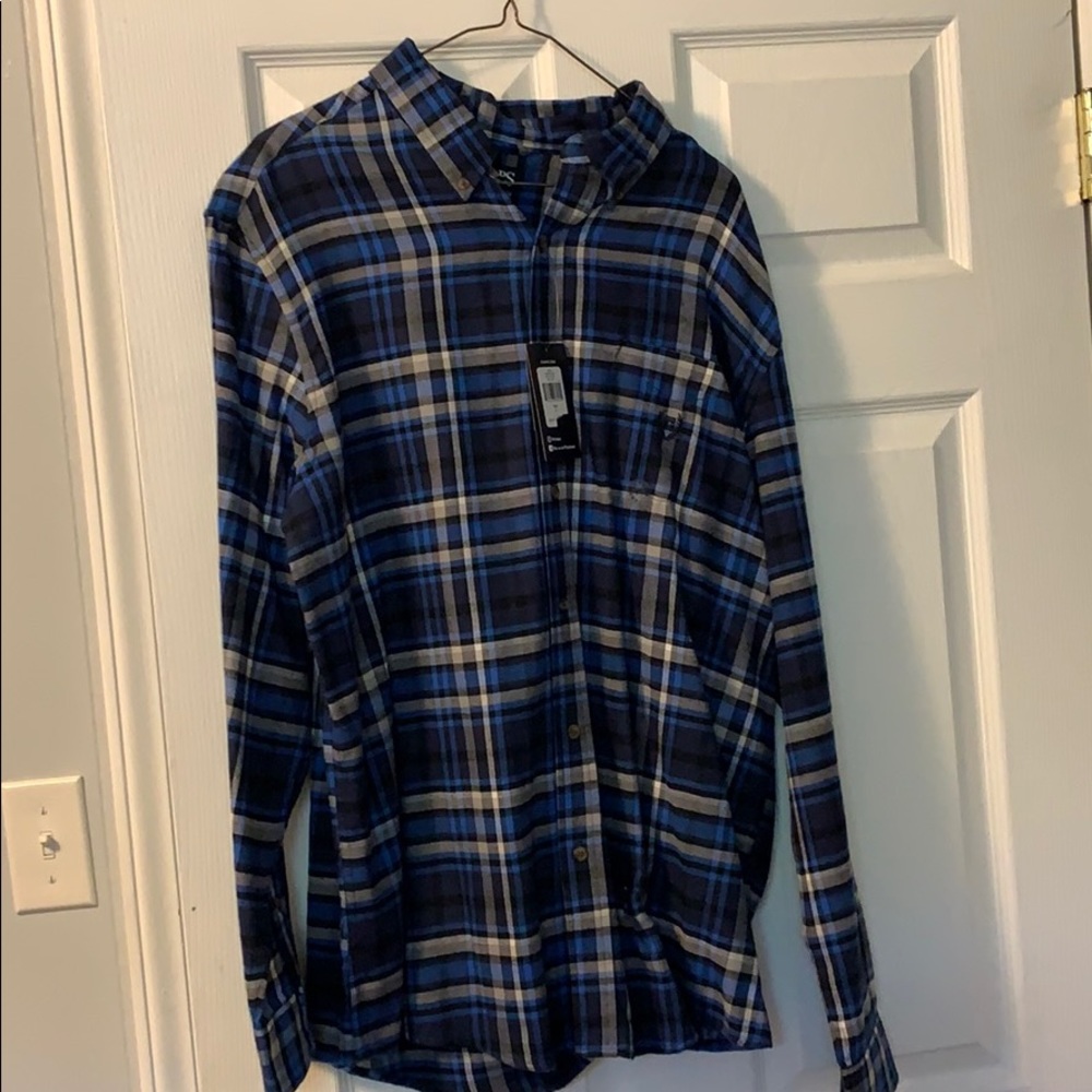 Chaps Blue Flannel Size L